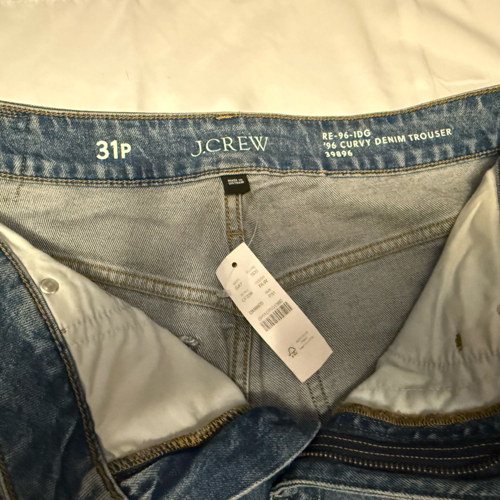 J.Crew denim wide leg trousers